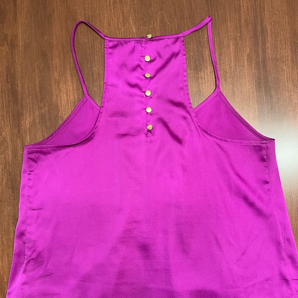 Purple Silky Jenifer Lopez Size M Top 💟